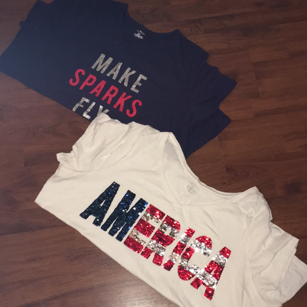 Bundle of  2 Cotton Americana tees sz 26/28 sale🎉